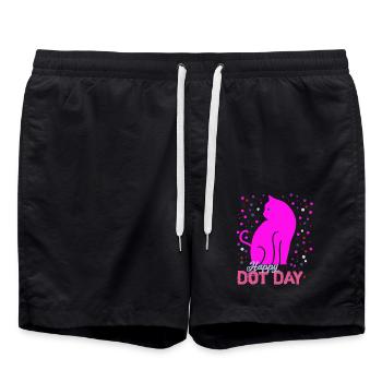 Happy Dot Day Coloré Arc-en-ciel Cat Dot Boys - Short de bain - noir - Devant - AI Model Male 185 light (185cm)
