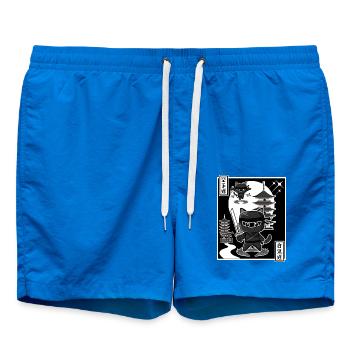 Ninja Cat - Swim Trunks - cobalt blue - Front