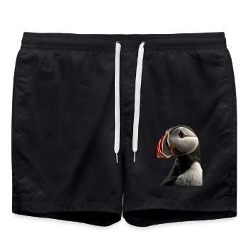 Macareux - Short de bain - noir - Devant - AI Model Male 185 light (185cm)
