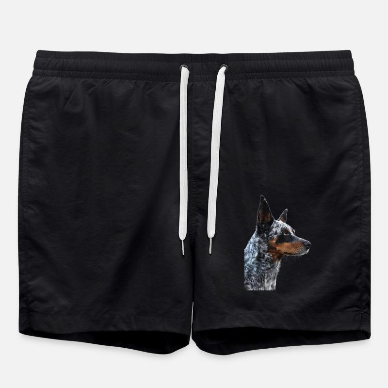 Australian Cattle Dog - Swim Trunks - black
