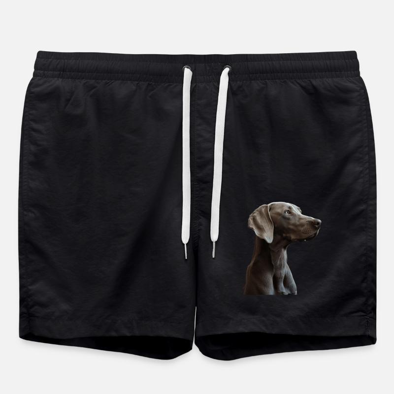 Weimaraner - Swim Trunks - black