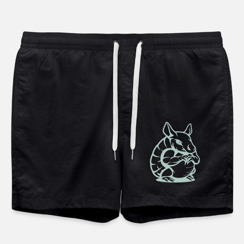 gürteltier - Badeshorts - Schwarz