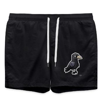 Étrange corbeau noir - Short de bain - noir - Devant - AI Model Male 185 light (185cm)