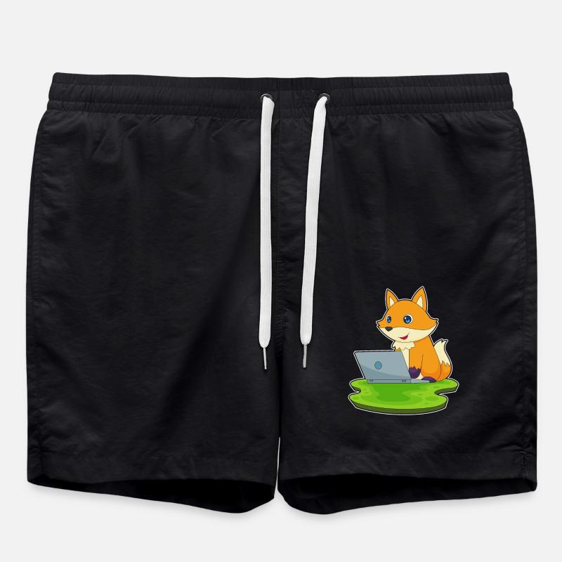 Fox Laptop - Swim Trunks - black