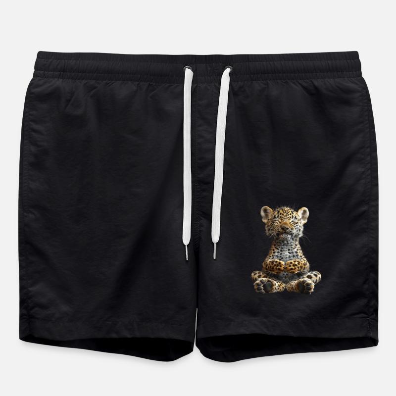Leopard - Swim Trunks - black