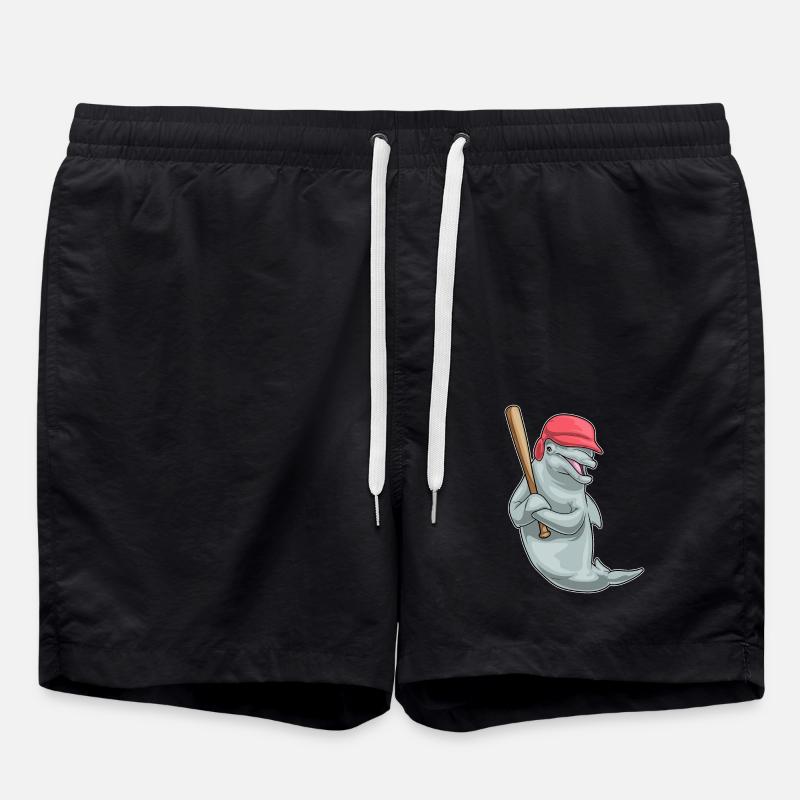 Dolphin Baseball Baseball Bat - Swim Trunks - black