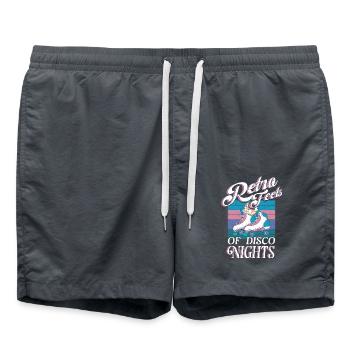 Roller Skating Skate Retro Feels Disco Nights Gift - Swim Trunks - anthracite - Front - AI Model Male 185 light (185cm)