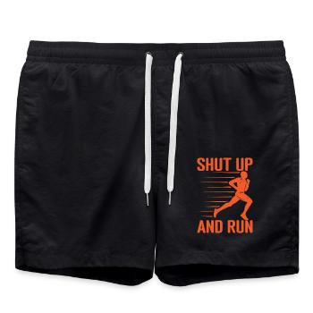 Running Shut Up & Run Marathon Runner - Swim Trunks - black - Front - AI Model Male 185 light (185cm)