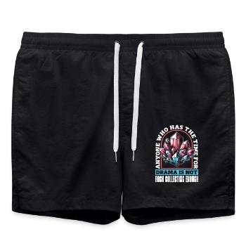 Geologist Anyone Who Has The Time Rockhounding - Badeshorts - Schwarz - Vorne - AI Model Male 185 light (185cm)