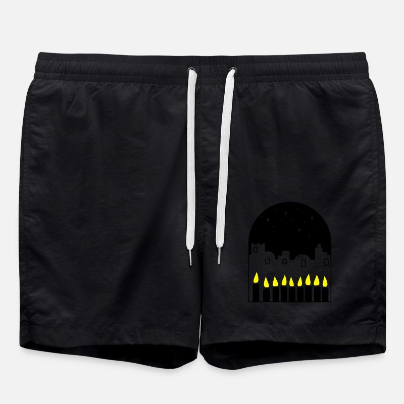 Bougies la nuit - Short de bain - noir