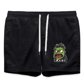 Colère de l’ogre vert en colère - Short de bain - noir - Devant - AI Model Male 185 light (185cm)
