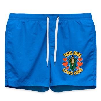 Maïs en épi disant maïs drôle maïs en épi cadeau - Short de bain - cobalt blue - Devant