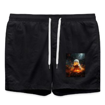 Cadeau d’Halloween Femmes Hommes Enfants Décoration - Short de bain - noir - Devant - AI Model Male 185 light (185cm)
