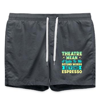 Théâtre musical Mean Beyond Words Espresso Gift - Short de bain - charbon - Devant - AI Model Male 185 light (185cm)