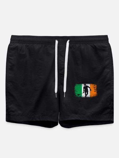 Hurling Irish flag - Swim Trunks - black