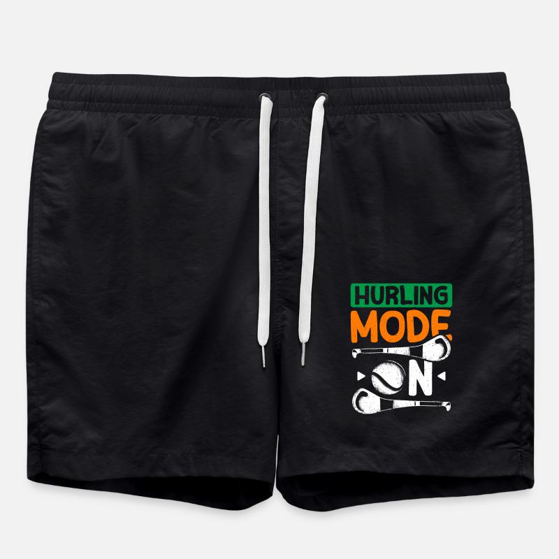 Hurling Mode On - Swim Trunks - black