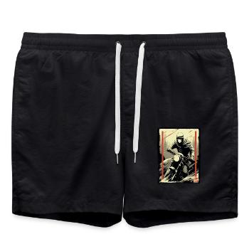 Desert Sand Biking : Aventure à moto vintage - Short de bain - noir - Devant - AI Model Male 185 light (185cm)