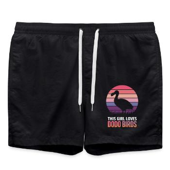 Dodo Spruch Dodo Vogel Girl Lustiges Dodo Geschenk - Badeshorts - Schwarz - Vorne - AI Model Male 185 light (185cm)