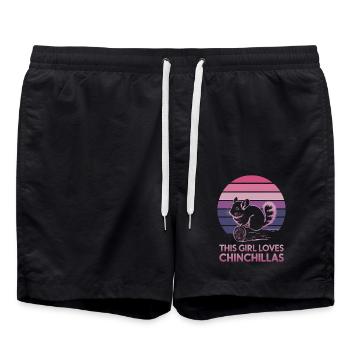 Chinchilla Saying Funny Chinchilla Gift - Swim Trunks - black - Front - AI Model Male 185 light (185cm)