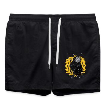 Compass maritime ship ships seafaring captains - Swim Trunks - black - Front - AI Model Male 185 light (185cm)