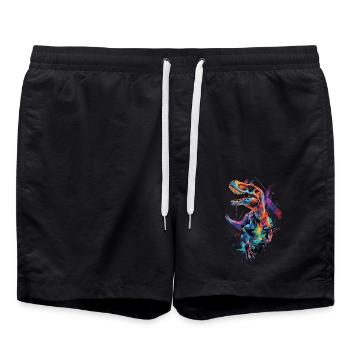 Dinosaurier - Badeshorts - Schwarz - Vorne - AI Model Male 185 light (185cm)