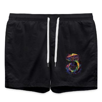 Serpent - Short de bain - noir - Devant - AI Model Male 185 light (185cm)