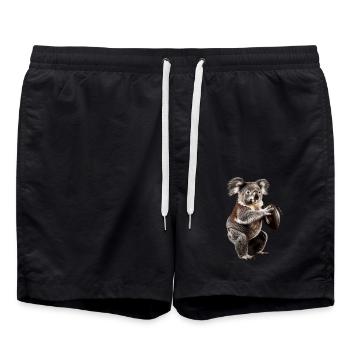 Koala - Badeshorts - Schwarz - Vorne - AI Model Male 185 light (185cm)