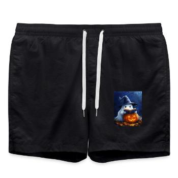 Cadeau d’Halloween Femmes Hommes Enfants Décoration - Short de bain - noir - Devant - AI Model Male 185 light (185cm)