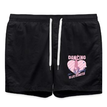Rollerskater Party Dancing On Wheels Gift Idea - Badeshorts - Schwarz - Vorne - AI Model Male 185 light (185cm)