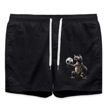 Komodowaran - Badeshorts - Schwarz - Vorne - AI Model Male 185 light (185cm)