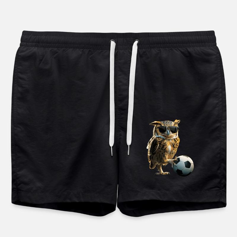Eule - Badeshorts - Schwarz