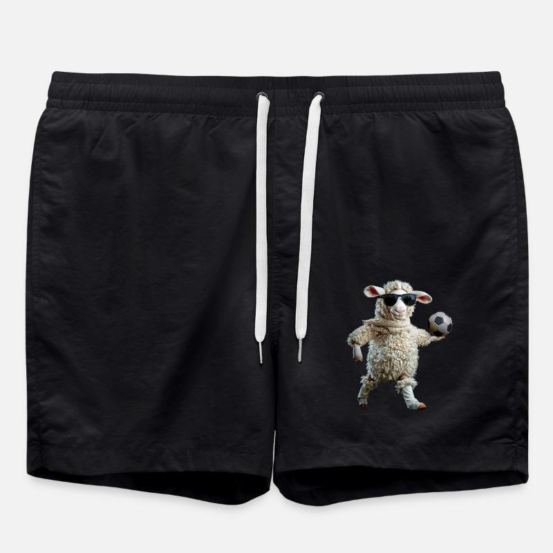 Schaf - Badeshorts - Schwarz