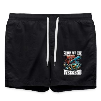 Fossil Hunter Ready For The Weekend Geologist - Swim Trunks - black - Front - AI Model Male 185 light (185cm)