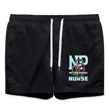 Nurse Practitioner NP Not Your Average Healthcare - Badeshorts - Schwarz - Vorne - AI Model Male 185 light (185cm)