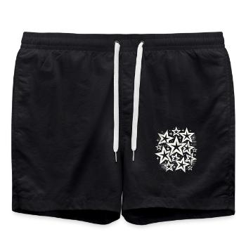Cadeau étoile étoile ciel étoilé - Short de bain - noir - Devant - AI Model Male 185 light (185cm)