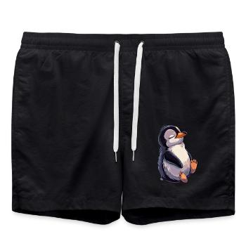 Penguin - Swim Trunks - black - Front - AI Model Male 185 light (185cm)