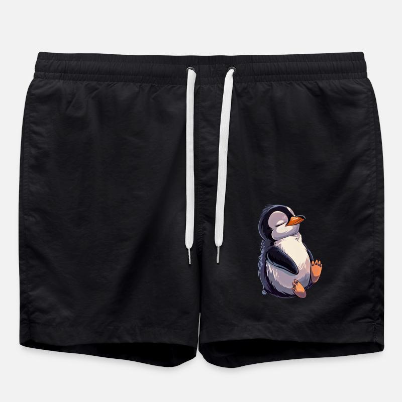 Penguin - Swim Trunks - black