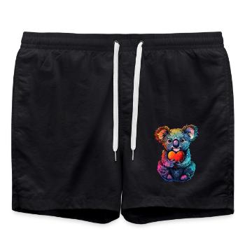 Koala - Short de bain - noir - Devant - AI Model Male 185 light (185cm)