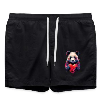 Panda - Short de bain - noir - Devant - AI Model Male 185 light (185cm)