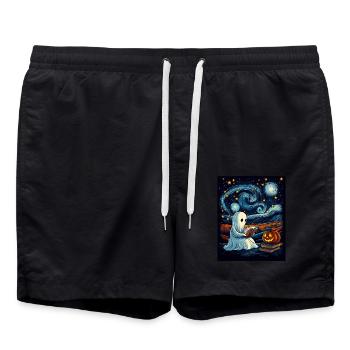 Cadeau d’Halloween Femmes Hommes Enfants Décoration - Short de bain - noir - Devant - AI Model Male 185 light (185cm)