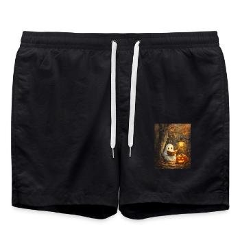Cadeau d’Halloween Femmes Hommes Enfants Décoration - Short de bain - noir - Devant - AI Model Male 185 light (185cm)