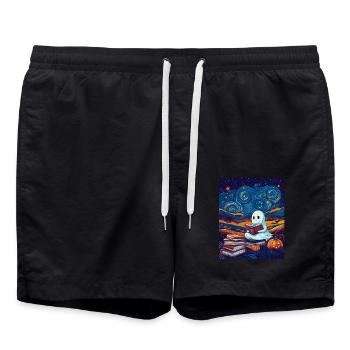 Cadeau d’Halloween Femmes Hommes Enfants Décoration - Short de bain - noir - Devant - AI Model Male 185 light (185cm)
