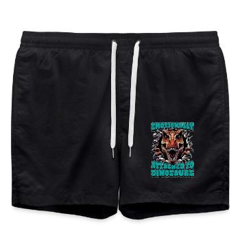 Paléontologie Collectionneur de fossiles émotionnellement attaché - Short de bain - noir - Devant - AI Model Male 185 light (185cm)