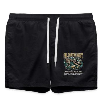 Paleontologist Someone Who Digs Up Archaeologist - Swim Trunks - black - Front - AI Model Male 185 light (185cm)