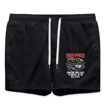 Paleontologist Someone Who Likes Fossil Hunting - Swim Trunks - black - Front - AI Model Male 185 light (185cm)