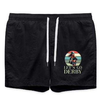 Rollschuhfahren für einen Rollschuhfahrerin - Badeshorts - Schwarz - Vorne - AI Model Male 185 light (185cm)