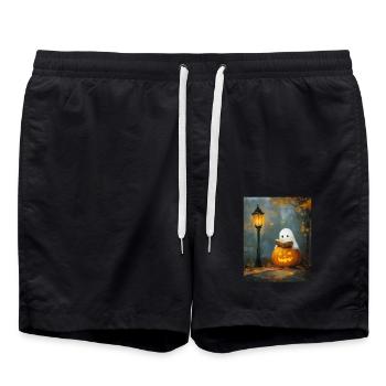 Cadeau d’Halloween Femmes Hommes Enfants Décoration - Short de bain - noir - Devant - AI Model Male 185 light (185cm)