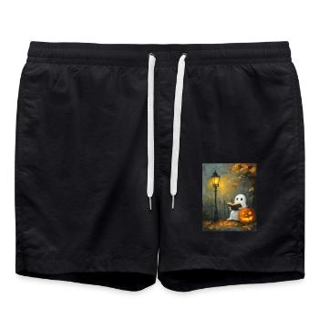 Cadeau d’Halloween Femmes Hommes Enfants Décoration - Short de bain - noir - Devant - AI Model Male 185 light (185cm)