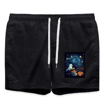 Cadeau d’Halloween Femmes Hommes Enfants Décoration - Short de bain - noir - Devant - AI Model Male 185 light (185cm)
