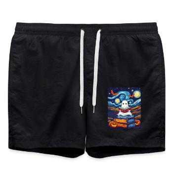 Cadeau d’Halloween Femmes Hommes Enfants Décoration - Short de bain - noir - Devant - AI Model Male 185 light (185cm)